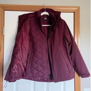 North Face Women's SMALL Carto Triclimate Jacket - Deep Garnet Red